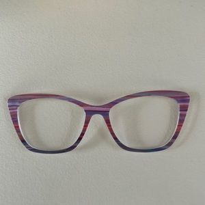 Pink purple blue paintbrush toppers Wanda pair eyewear